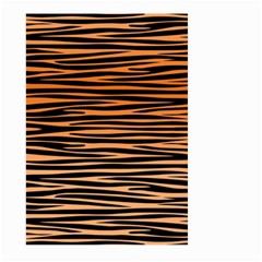 Tiger Stripes, Black And Orange, Asymmetric Lines, Wildlife Pattern Large Garden Flag (two Sides) by Casemiro