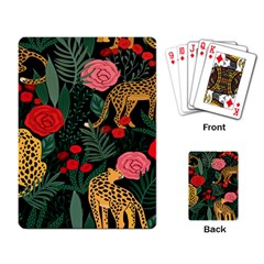 Leopardrose Playing Cards Single Design (rectangle) by PollyParadise