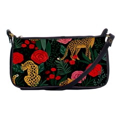 Leopardrose Shoulder Clutch Bag by PollyParadise