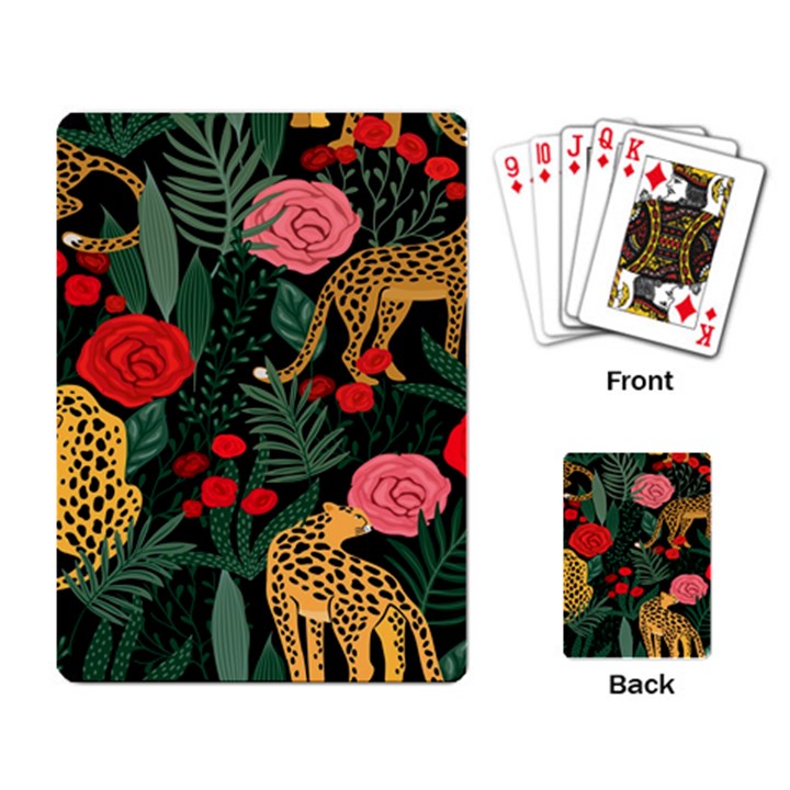 Leopardrose Playing Cards Single Design (Rectangle)