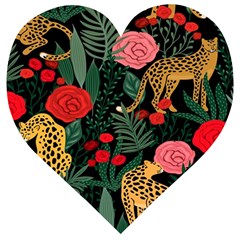 Leopardrose Wooden Puzzle Heart by PollyParadise