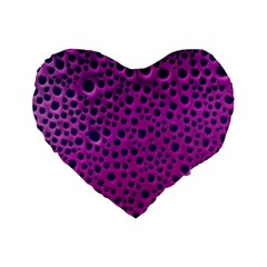 Purple Abstract Print Design Standard 16  Premium Heart Shape Cushions by dflcprintsclothing