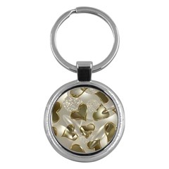   Golden Hearts Key Chain (round)