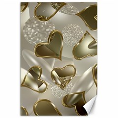   Golden Hearts Canvas 20  X 30  by Galinka