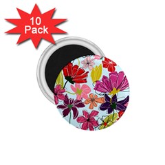 Flower Pattern 1 75  Magnets (10 Pack)  by Galinka