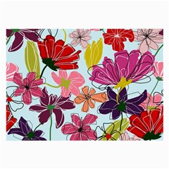 Flower Pattern Large Glasses Cloth by Galinka