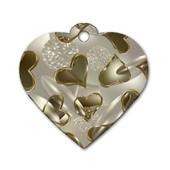   Golden Hearts Dog Tag Heart (two Sides) by Galinka
