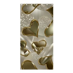   Golden Hearts Shower Curtain 36  X 72  (stall)  by Galinka