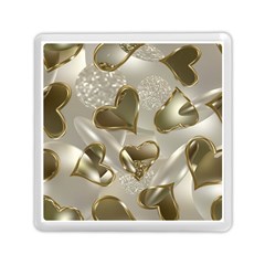   Golden Hearts Memory Card Reader (square) by Galinka