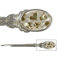   Golden Hearts Letter Opener by Galinka