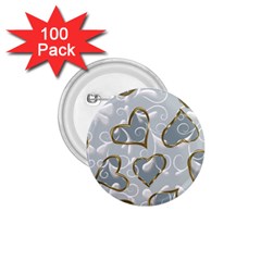  Gold Hearts 1 75  Buttons (100 Pack)  by Galinka