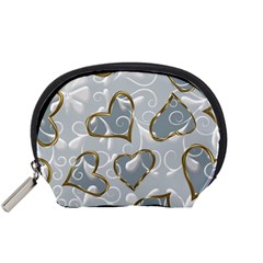  Gold Hearts Accessory Pouch (small) by Galinka