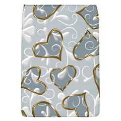   Gold Hearts On A Blue Background Removable Flap Cover (s) by Galinka