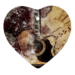 Guitar Heart Ornament (two Sides) by LW323