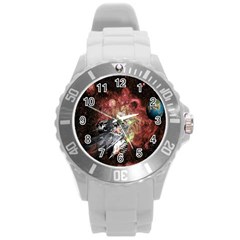 Space Round Plastic Sport Watch (l)