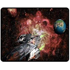 Space Double Sided Fleece Blanket (medium)  by LW323