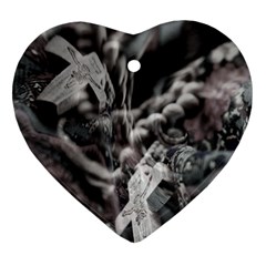 Crosses Heart Ornament (two Sides) by LW323