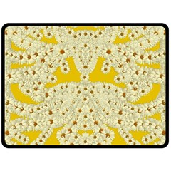 Sunshine Colors On Flowers In Peace Fleece Blanket (large)  by pepitasart