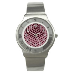 Burgundy Stainless Steel Watch by LW323