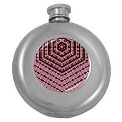 Burgundy Round Hip Flask (5 Oz) by LW323
