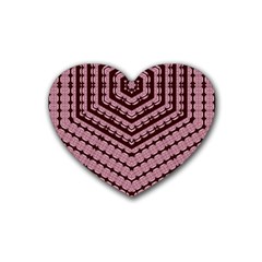 Burgundy Heart Coaster (4 Pack)  by LW323