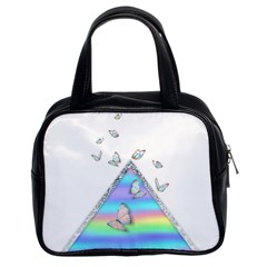 Minimal Holographic Butterflies Classic Handbag (Two Sides)