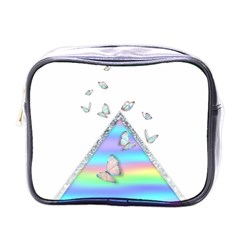 Minimal Holographic Butterflies Mini Toiletries Bag (One Side)