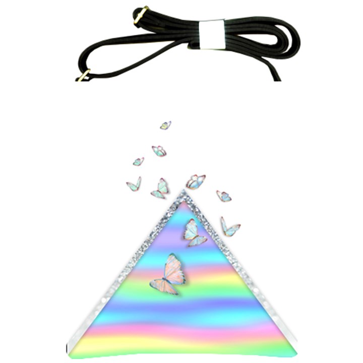 Minimal Holographic Butterflies Shoulder Sling Bag