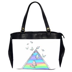 Minimal Holographic Butterflies Oversize Office Handbag (2 Sides)