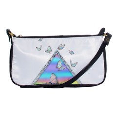 Minimal Holographic Butterflies Shoulder Clutch Bag