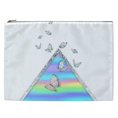 Minimal Holographic Butterflies Cosmetic Bag (xxl)
