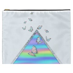 Minimal Holographic Butterflies Cosmetic Bag (XXXL)