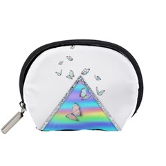 Minimal Holographic Butterflies Accessory Pouch (Small)