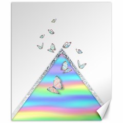 Minimal Holographic Butterflies Canvas 8  x 10 