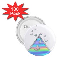 Minimal Holographic Butterflies 1 75  Buttons (100 Pack)  by gloriasanchez