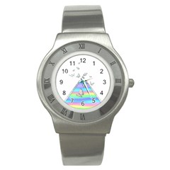 Minimal Holographic Butterflies Stainless Steel Watch