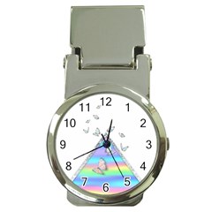 Minimal Holographic Butterflies Money Clip Watches