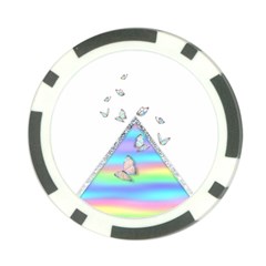 Minimal Holographic Butterflies Poker Chip Card Guard (10 pack)