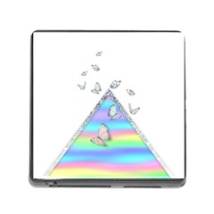 Minimal Holographic Butterflies Memory Card Reader (Square 5 Slot)