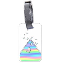 Minimal Holographic Butterflies Luggage Tag (one side)