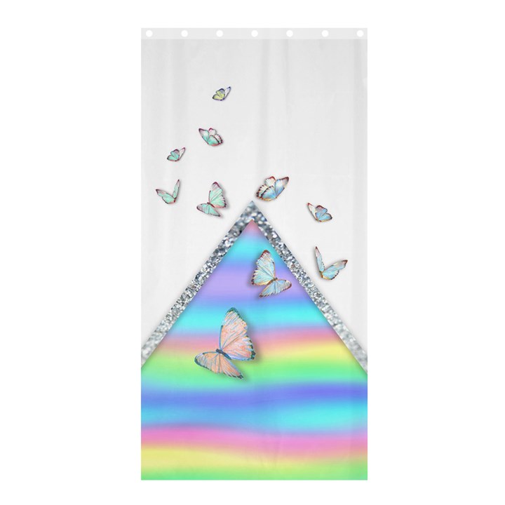 Minimal Holographic Butterflies Shower Curtain 36  x 72  (Stall) 