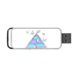 Minimal Holographic Butterflies Portable USB Flash (Two Sides)