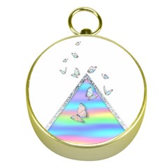 Minimal Holographic Butterflies Gold Compasses