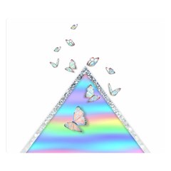Minimal Holographic Butterflies Double Sided Flano Blanket (Small) 