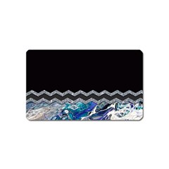 Blue Ocean Minimal Liquid Painting Magnet (name Card) by gloriasanchez