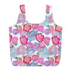 Bright, Joyful Flowers Full Print Recycle Bag (l) by SychEva