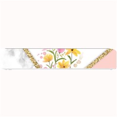 Minimal Peach Gold Floral Marble A Small Bar Mats