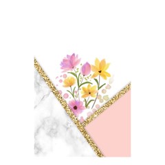 Minimal Peach Gold Floral Marble A Shower Curtain 48  x 72  (Small) 