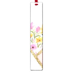 Minimal Peach Gold Floral Marble A Large Book Marks