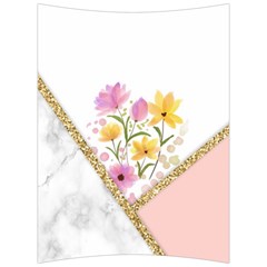 Minimal Peach Gold Floral Marble A Back Support Cushion